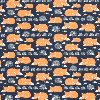 Helsinki Dress - Foxes & Hedgehogs Night Sky