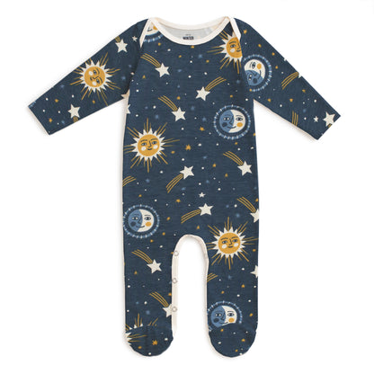 Footed Romper - Celestial Navy