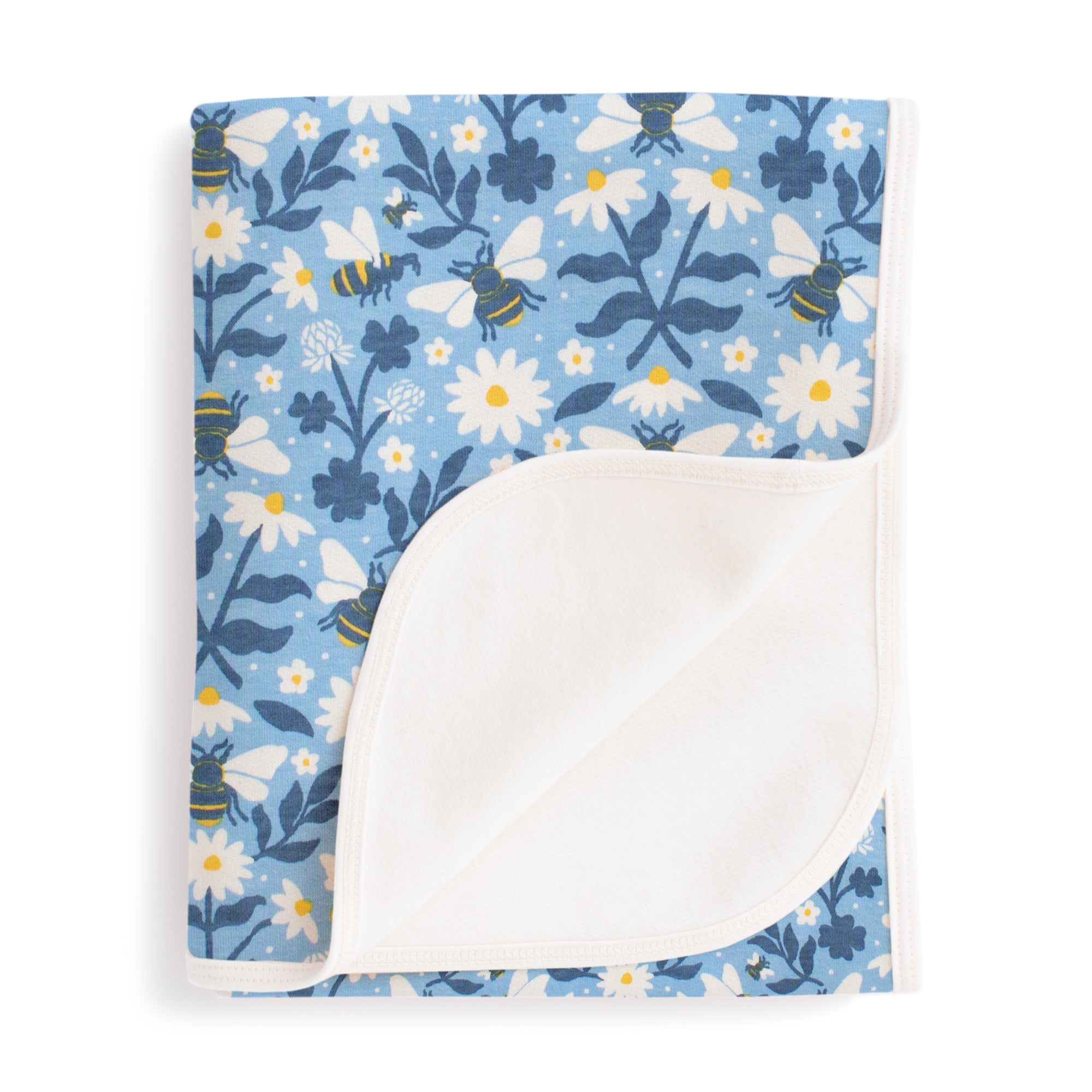 French Terry Baby Blanket - Bees