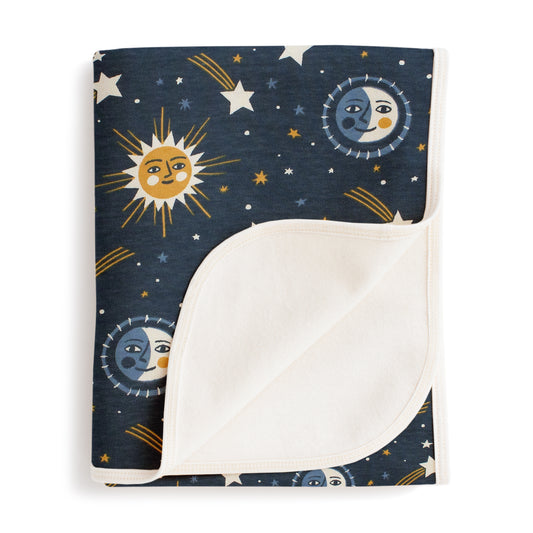 French Terry Blanket - Celestial Navy