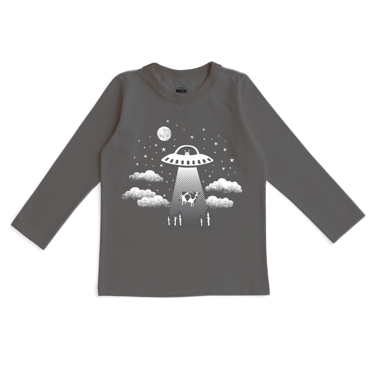 Long-Sleeve GRAPHIC Tee - UFO Charcoal
