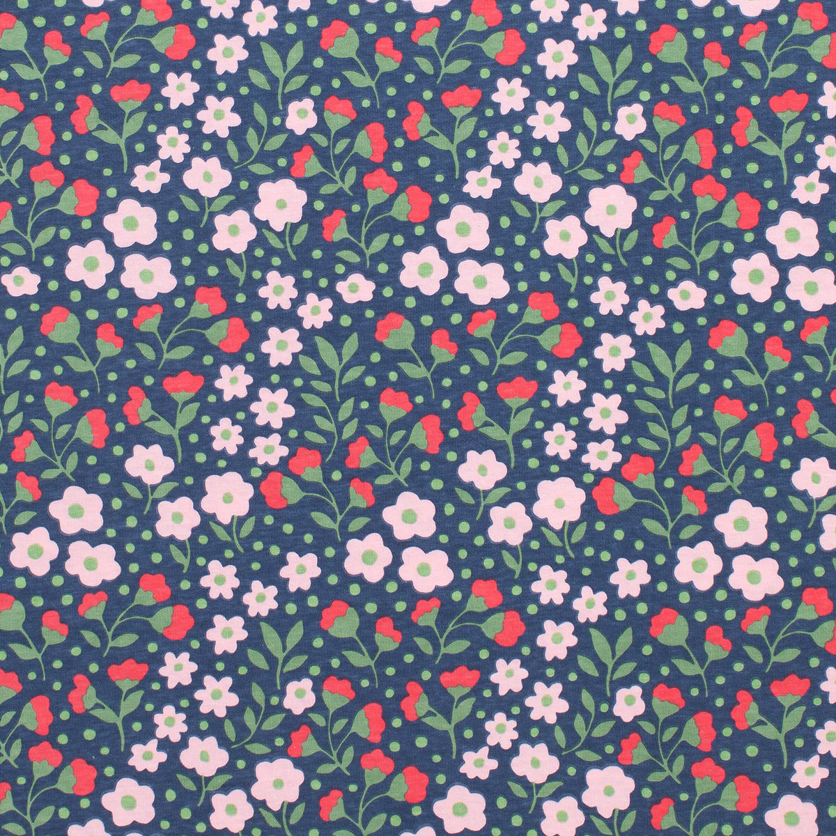 Long-Sleeve Romper - Garden Blooms Navy & Pink