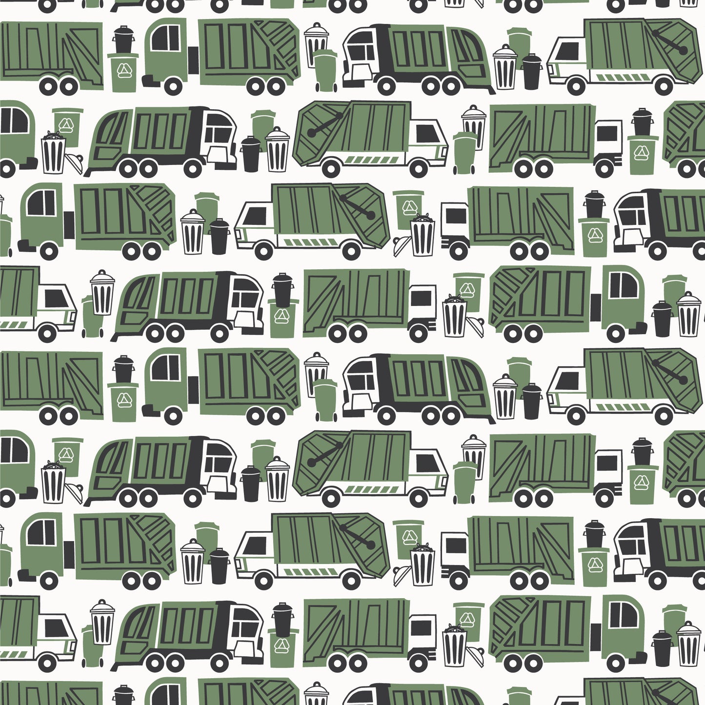 Copenhagen Dress - Garbage & Recycling Green