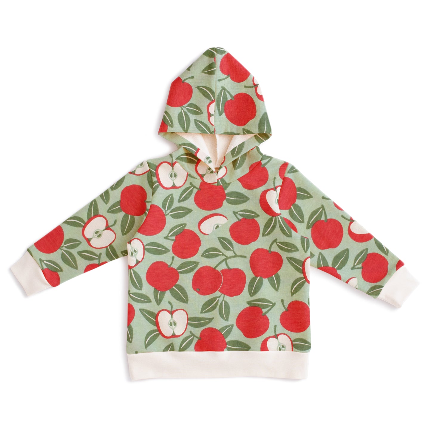 Hoodie - Apples Red & Green