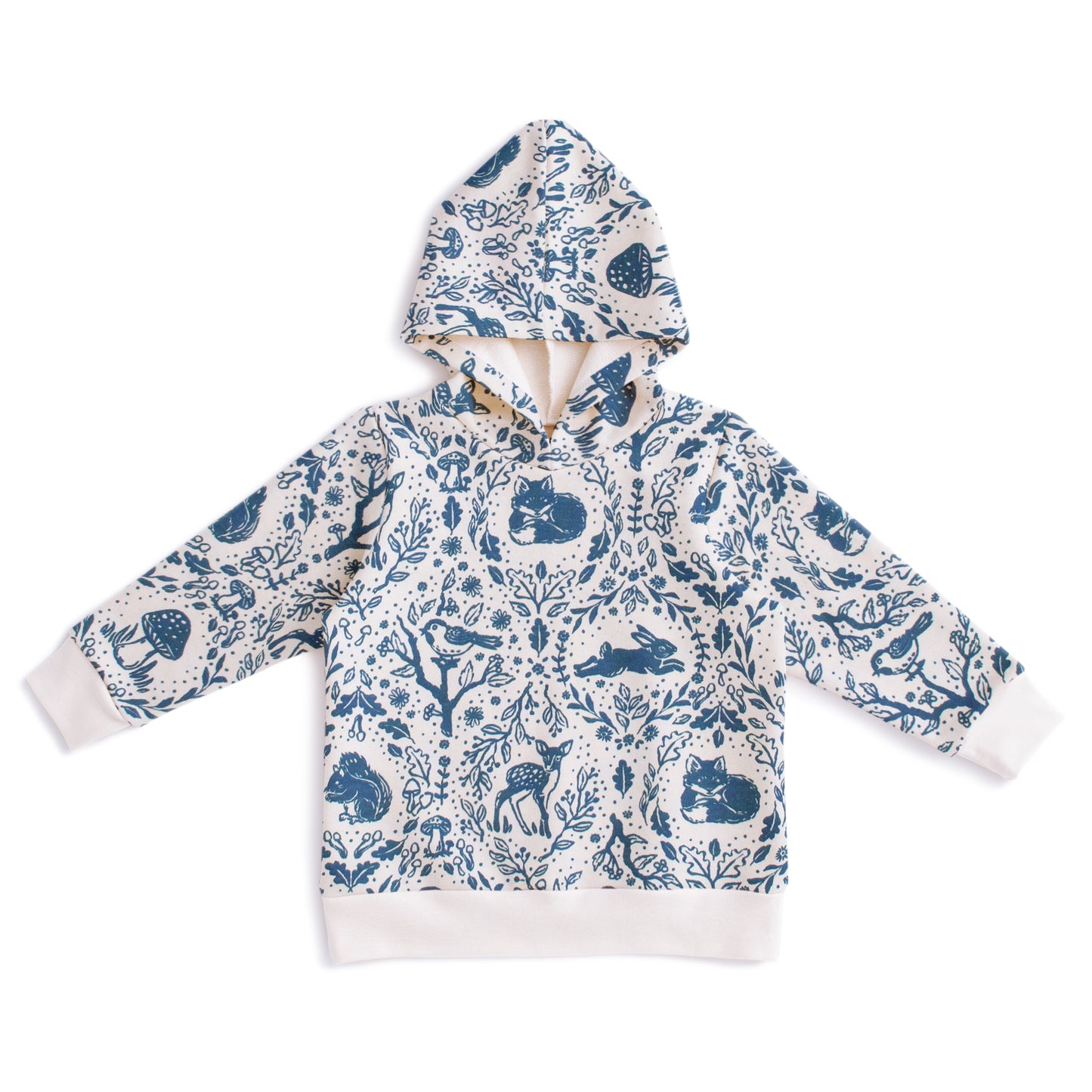 Hoodie - Animal Tapestry Delft Blue