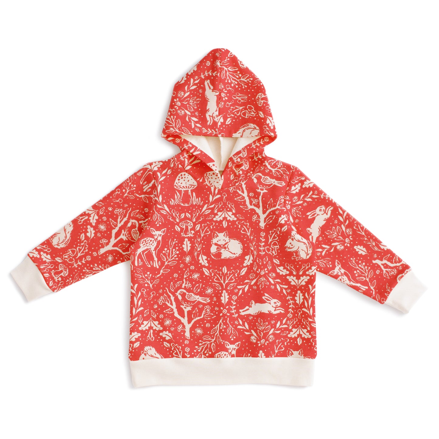 Hoodie - Animal Tapestry Red