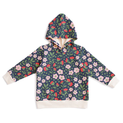 Hoodie - Garden Blooms Navy & Pink