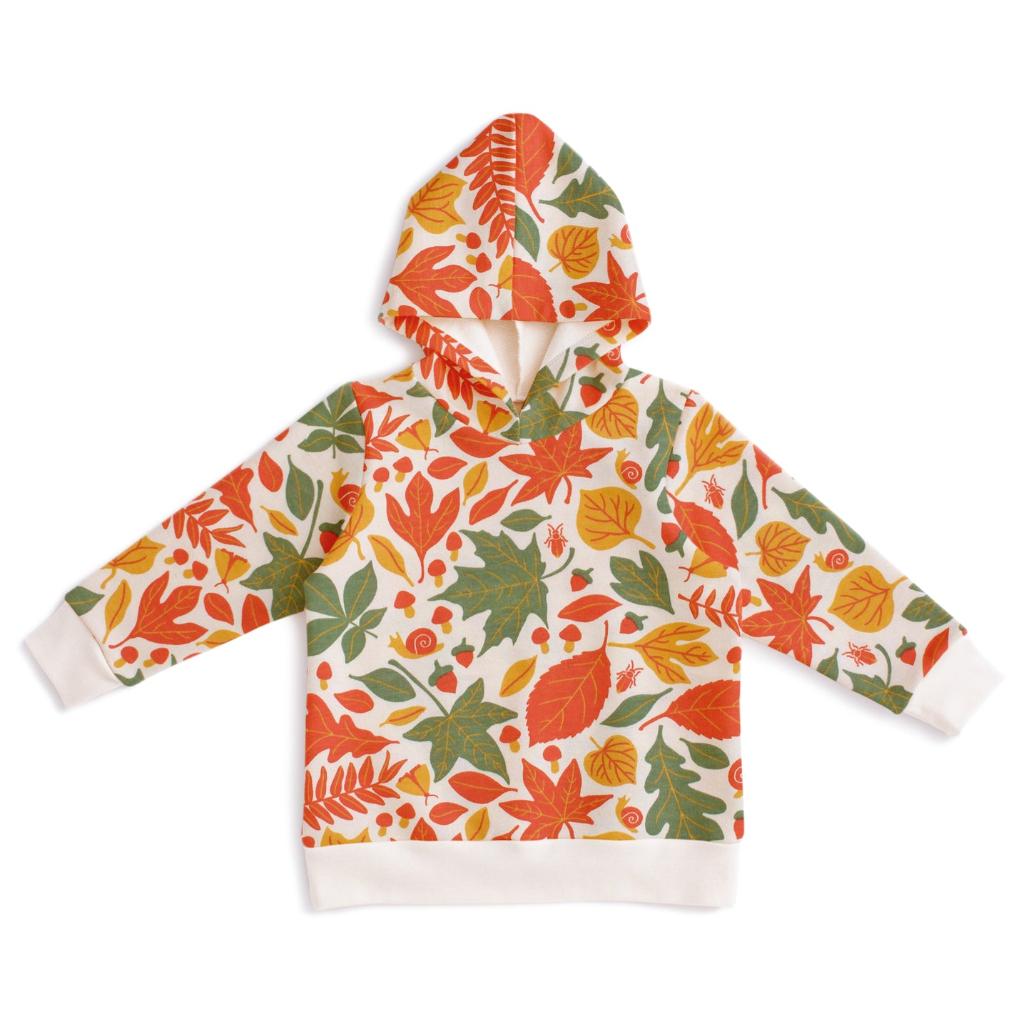 Hoodie - Leaves Yellow & Green