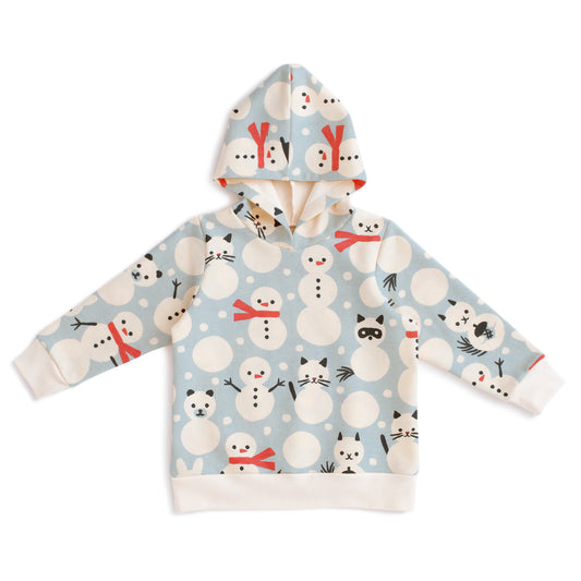 Hoodie - Snow Creatures Sky Blue