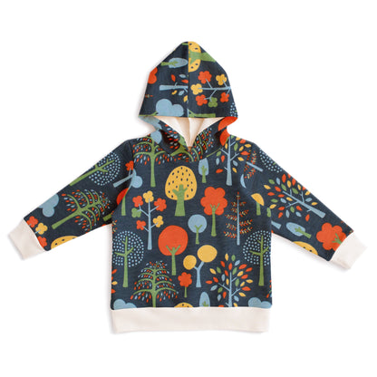 Hoodie - Trees Navy & Green