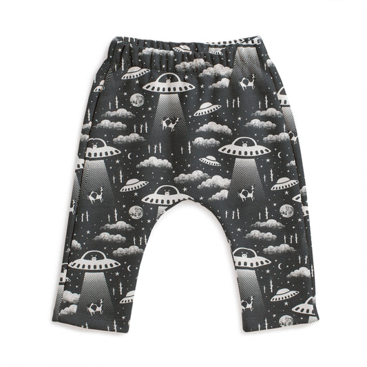Harem Pants - Aliens Charcoal
