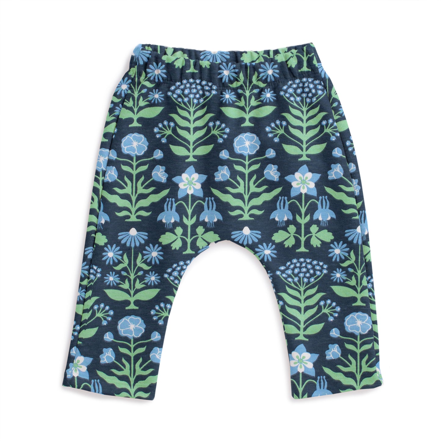 Harem Pants - Blockprint Floral Blue & Green