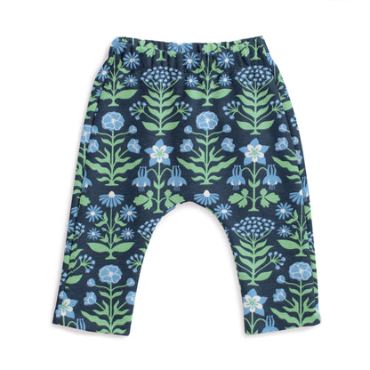 Harem Pants - Blockprint Floral Blue & Green