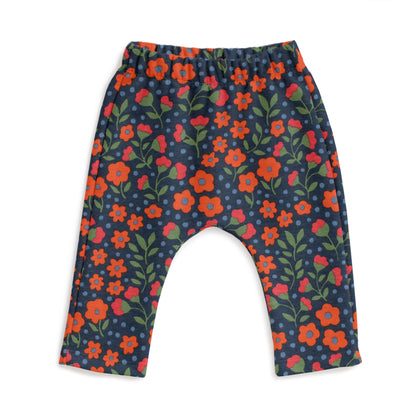 Harem Pants - Garden Blooms Navy