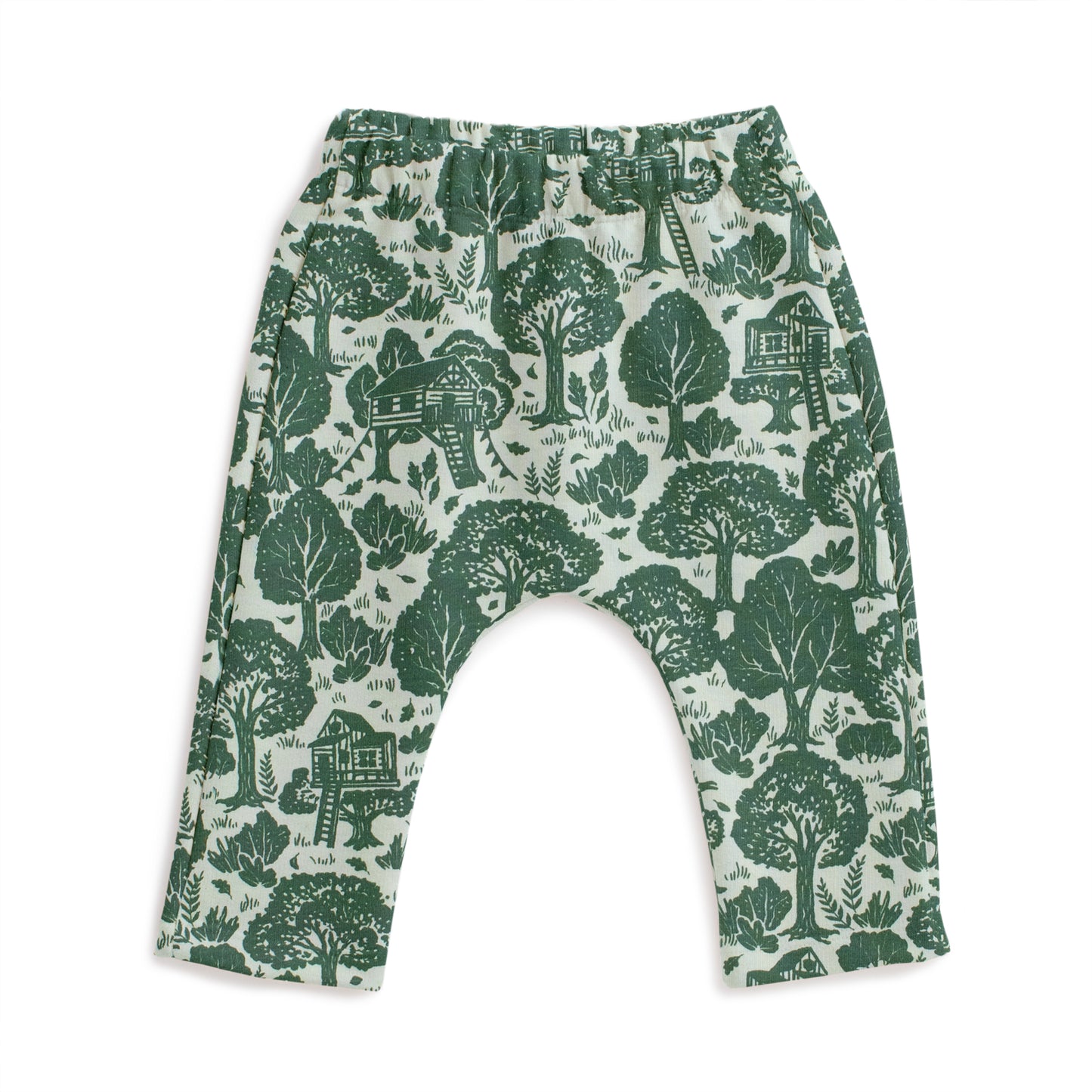 Harem Pants - Treehouses Green