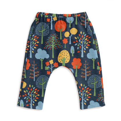 Harem Pants - Trees Navy & Green