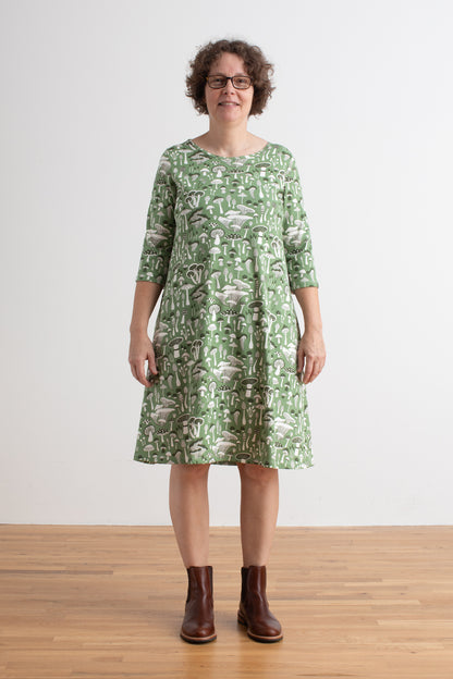 Women's Helsinki Dress - Fungi Green