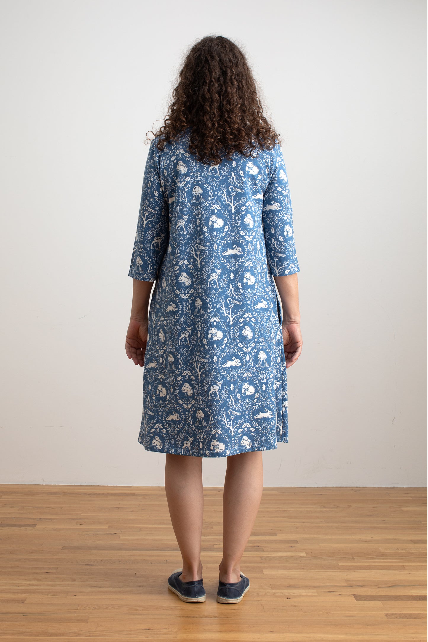 Helsinki Dress - Animal Tapestry Blue