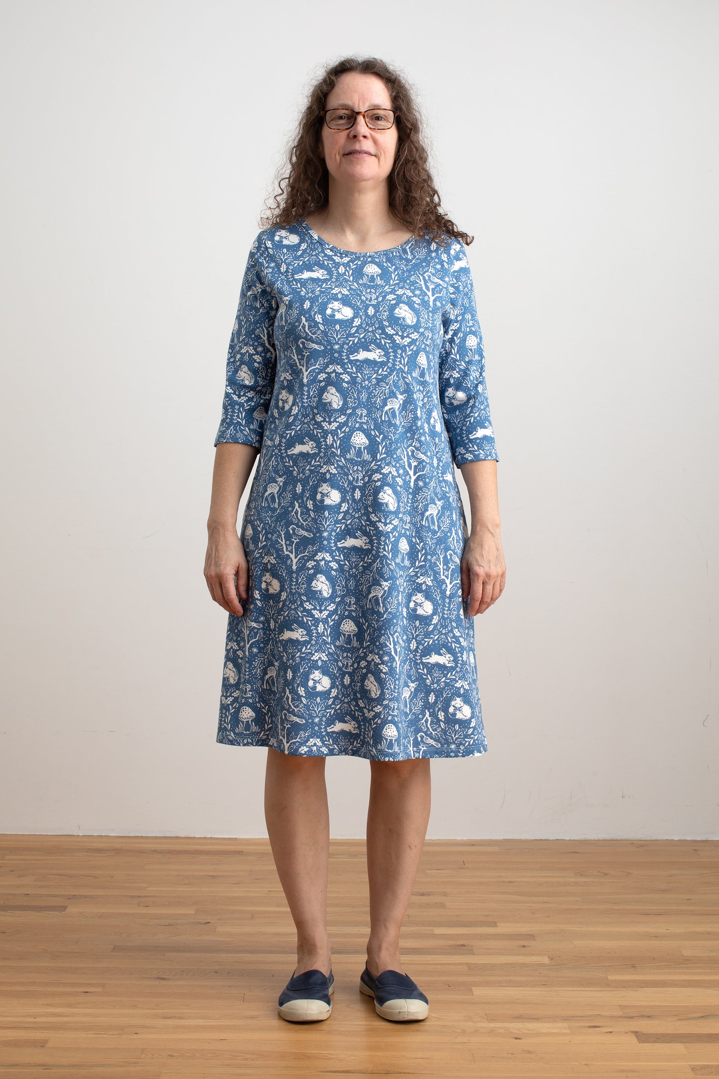 Helsinki Dress - Animal Tapestry Blue