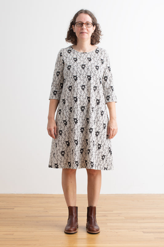 Helsinki Dress - Bears Black