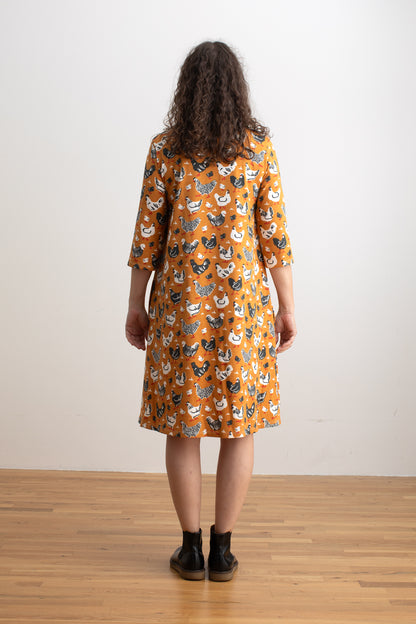 Helsinki Dress - Chicken Family Gold