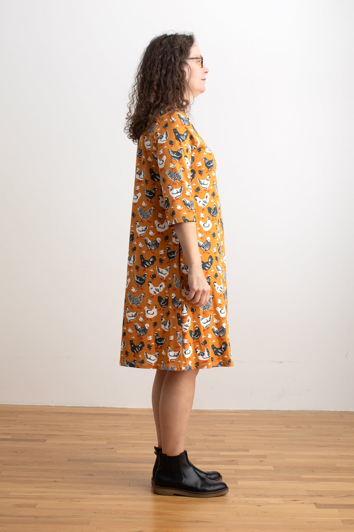 Helsinki Dress - Chicken Family Gold