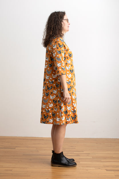 Helsinki Dress - Chicken Family Gold