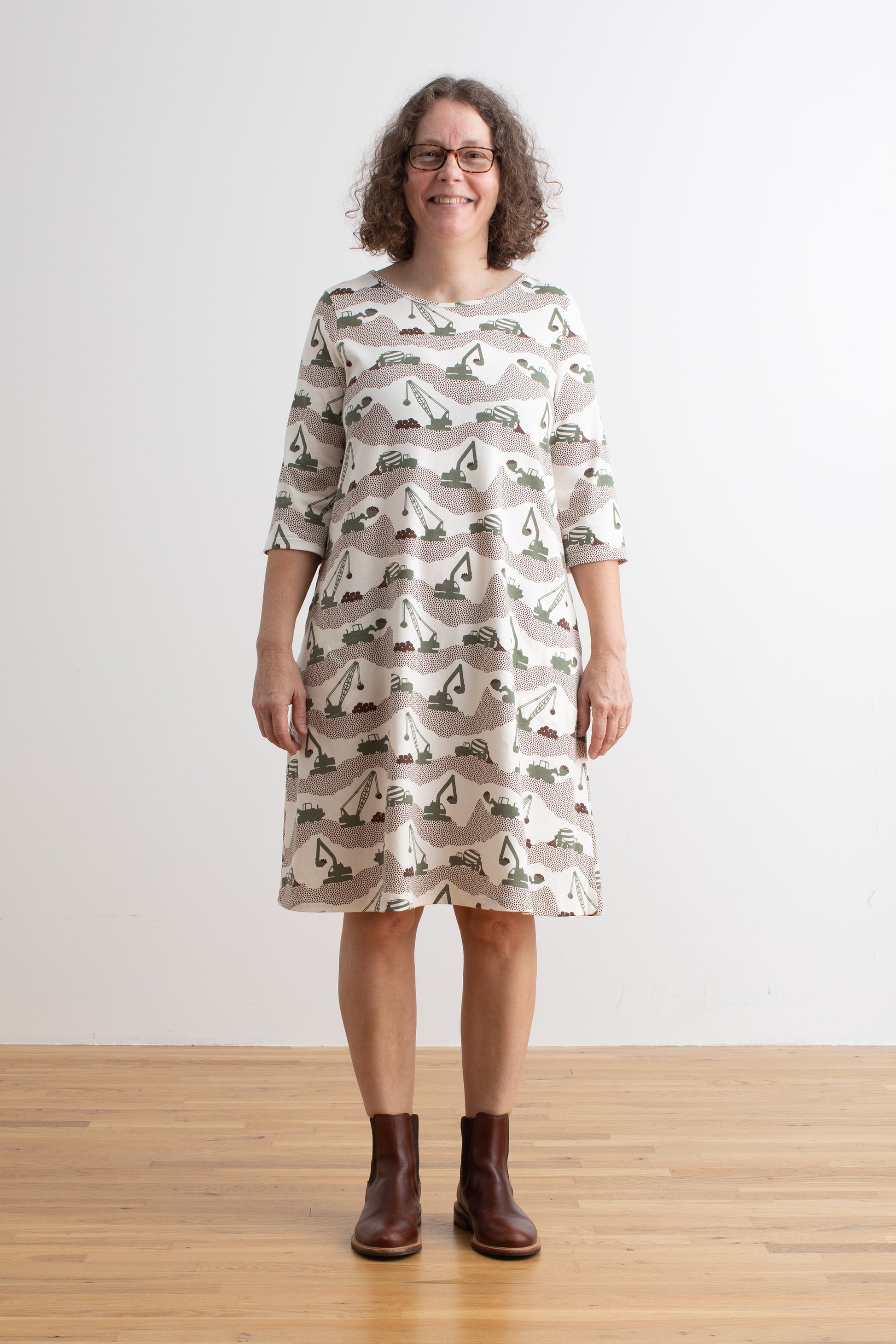 Helsinki Dress - Construction Forest Green Winter Water Factory Helsinki Dress - Construction Forest Green Winter Water Factory