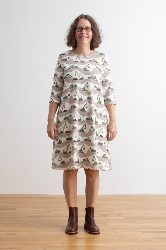 Helsinki Dress - Construction Forest Green