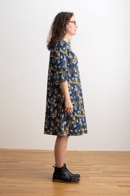 Helsinki Dress - Dreaming Tigers Navy