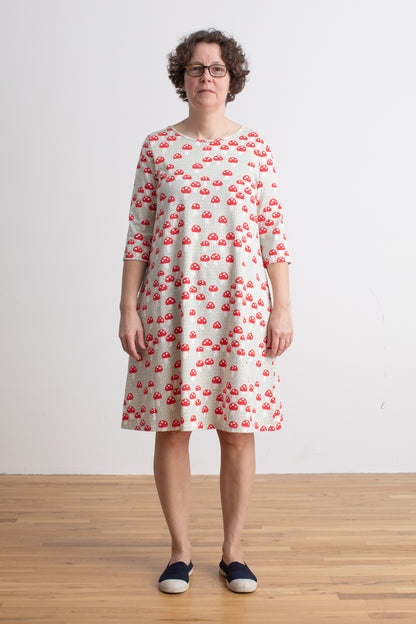 Women's Helsinki Dress - Mushrooms Sage