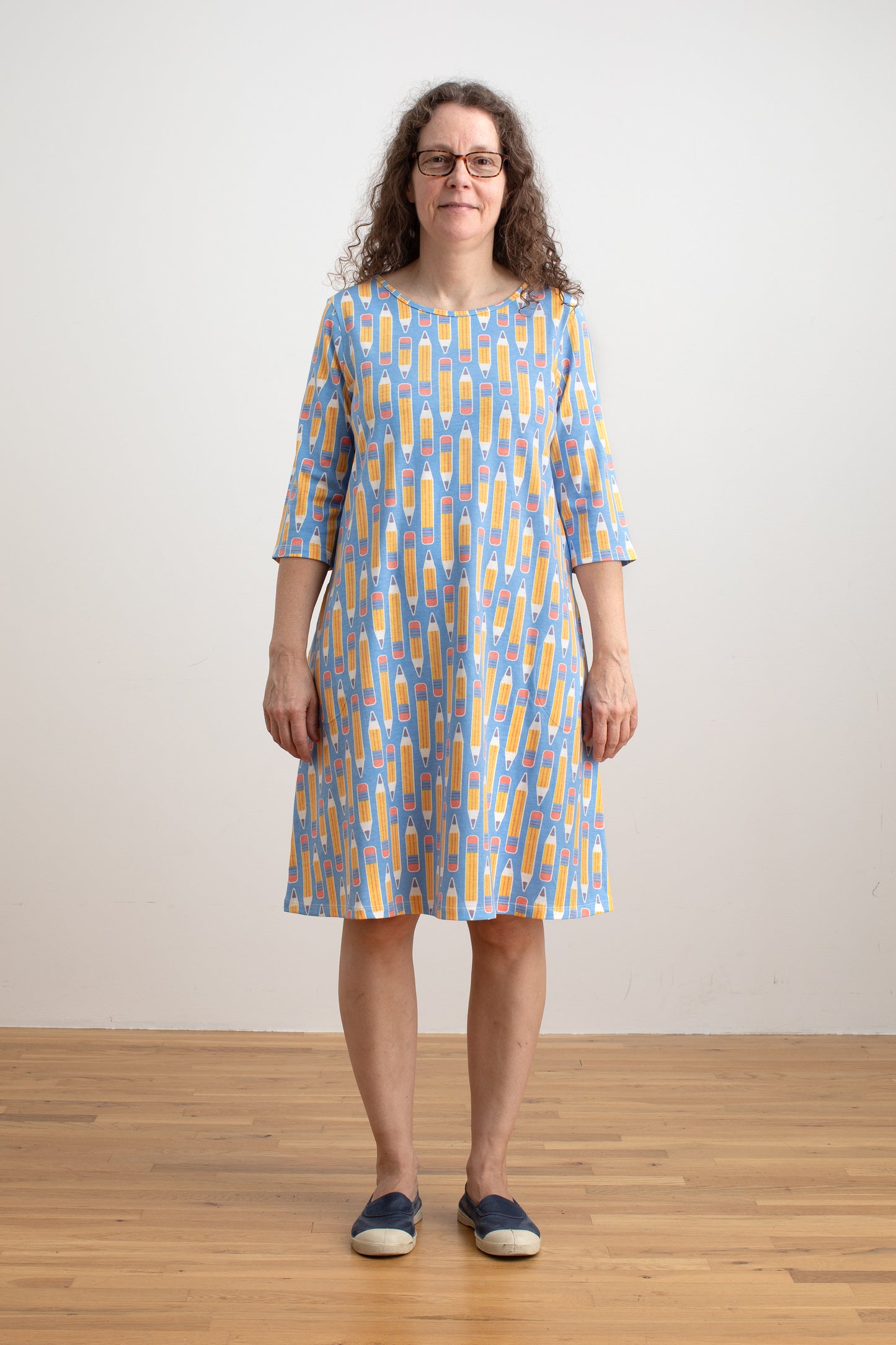 Helsinki Dress - Pencils Blue