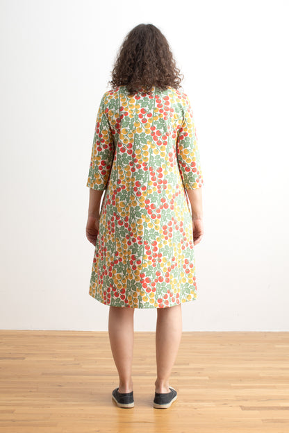 Helsinki Dress - Tomato Vines Red & Yellow