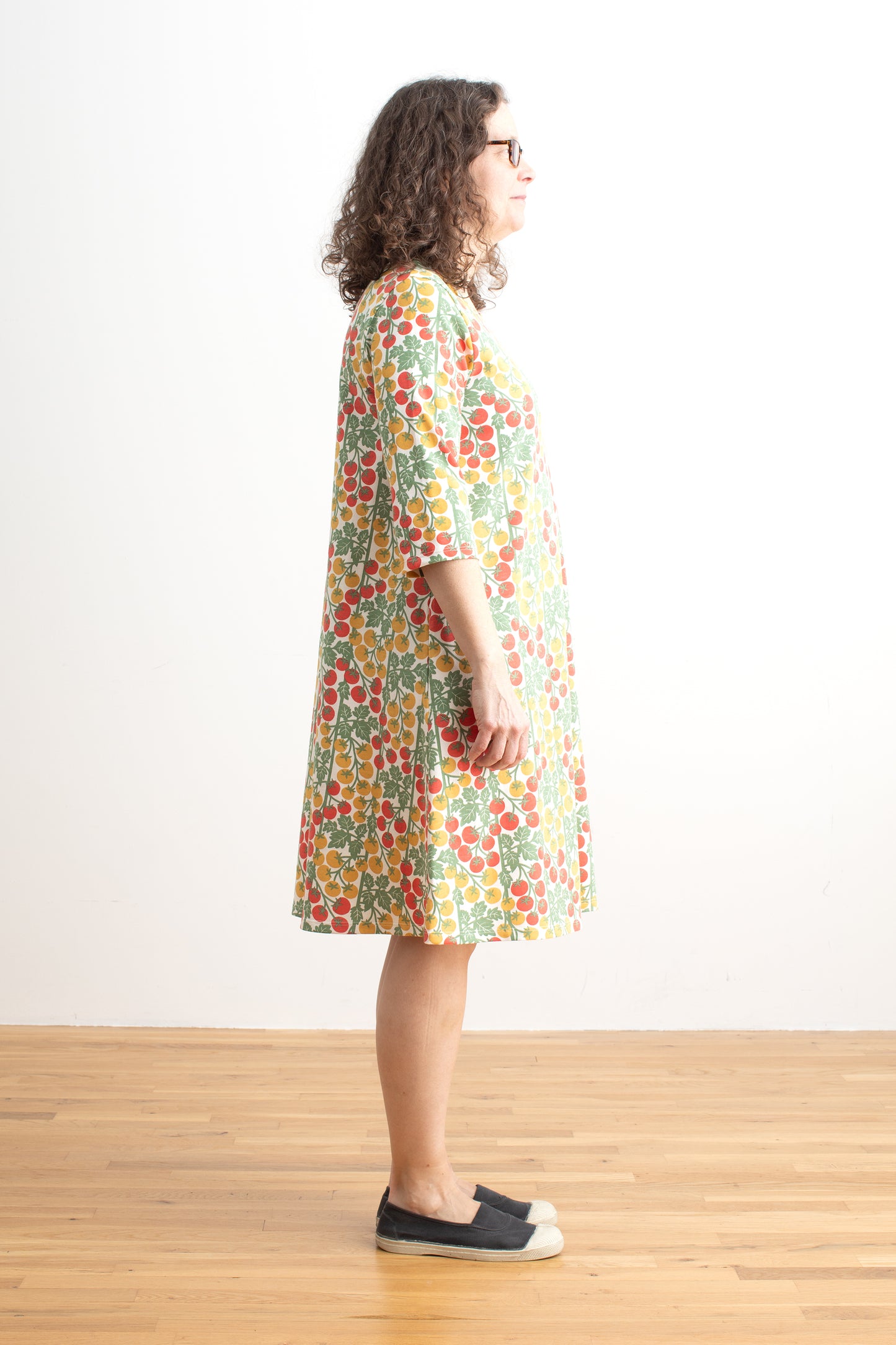 Helsinki Dress - Tomato Vines Red & Yellow
