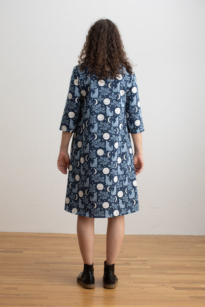 Helsinki Dress - Wolves Navy