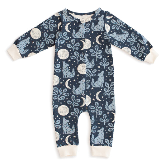 French Terry Jumpsuit - Wolves Navy
