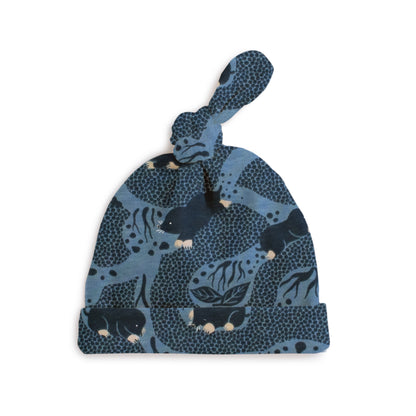 Knotted Baby Hat - Moles Blue