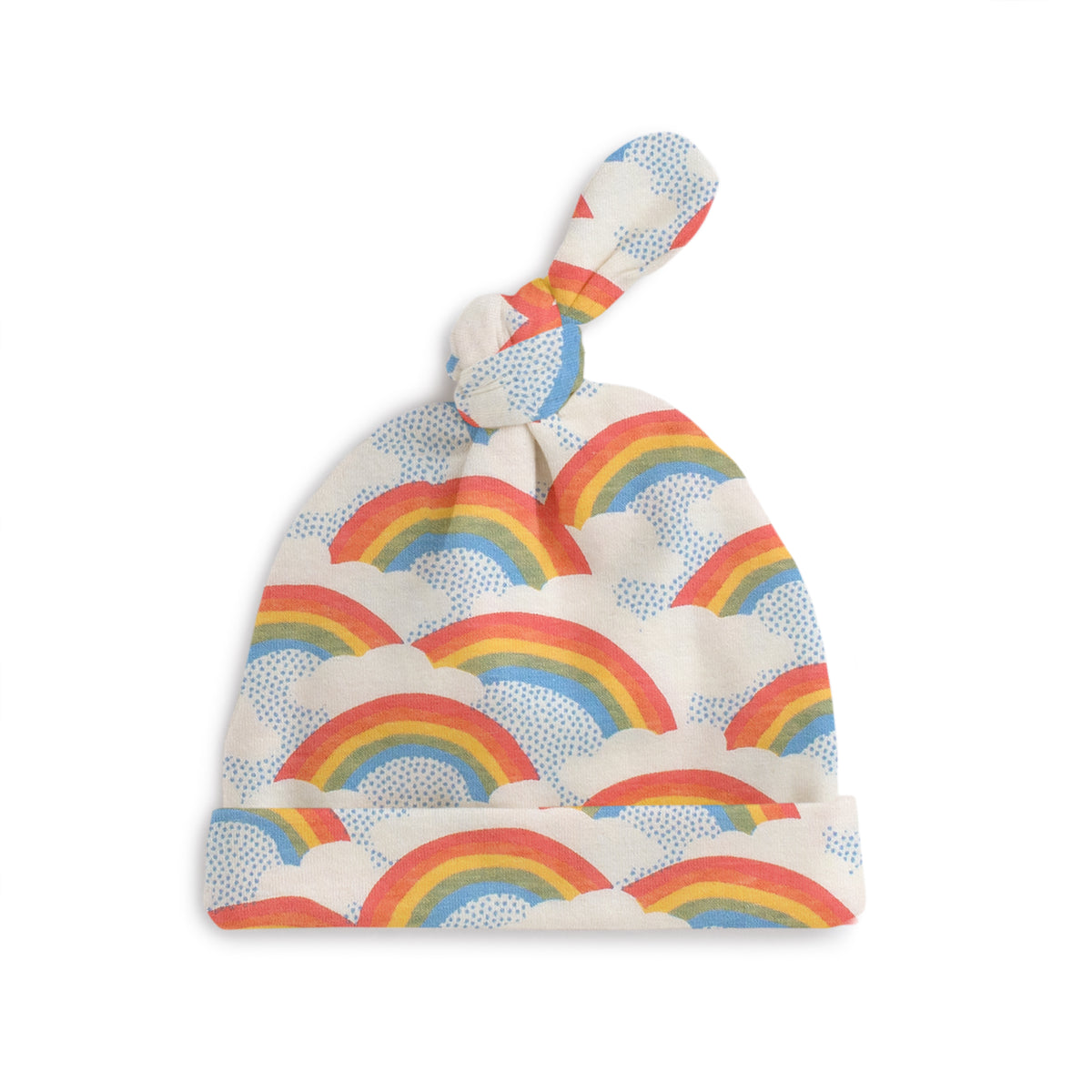 Knotted Baby Hat - Rainbows