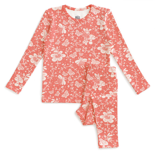 Kids Pajama Set - Fairies Coral