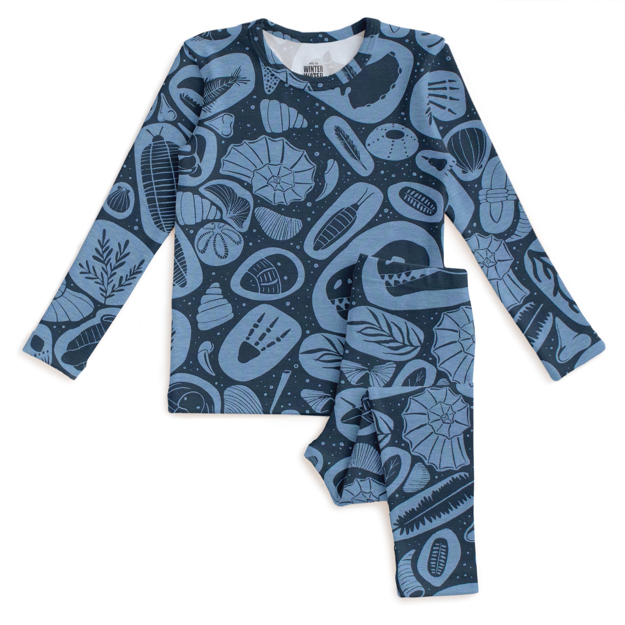 Kids Pajama Set - Fossils Night Sky – Winter Water Factory