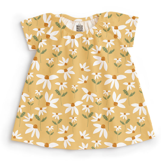 Lily Baby Dress - Daisies Yellow