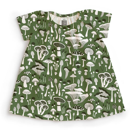 Lily Baby Dress - Fungi Green
