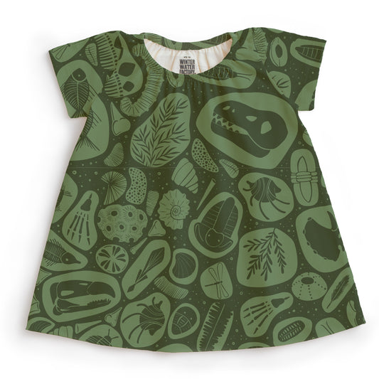 Lily Baby Dress - Fossils Green