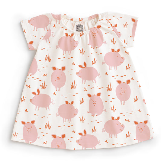 Lily Baby Dress - Pigs Pink