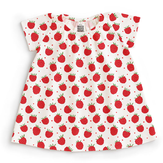 Lily Baby Dress - Raspberries Natural