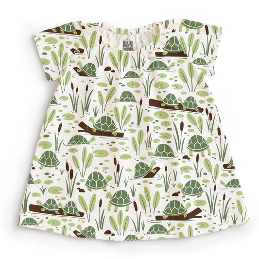 Lily Baby Dress - Turtles Green