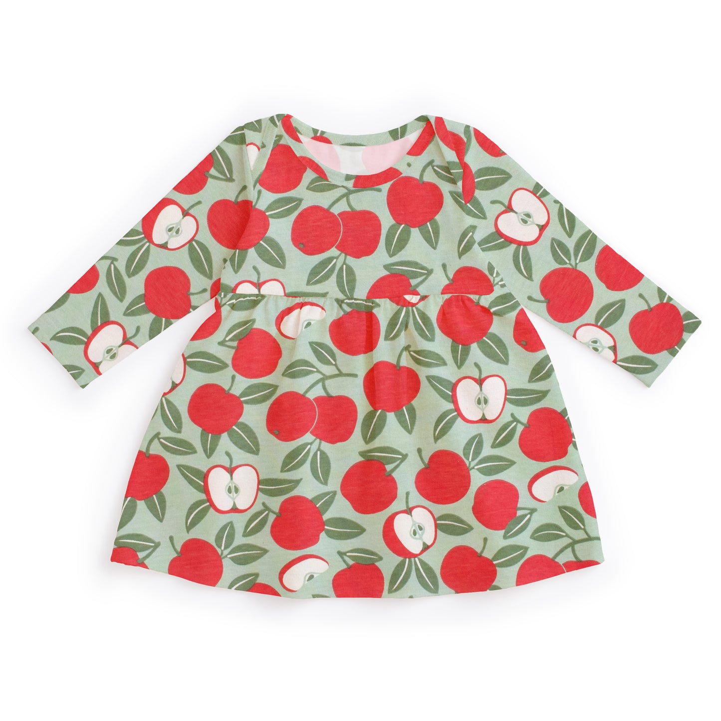 Lausanne Baby Dress - Apples Red & Green