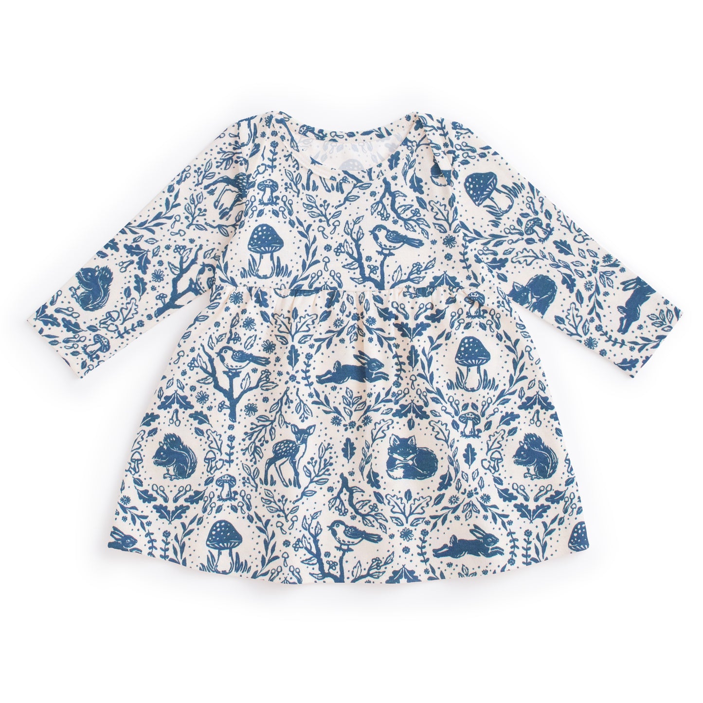 Lausanne Baby Dress - Animal Tapestry Delft Blue