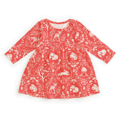 Lausanne Baby Dress - Animal Tapestry Red