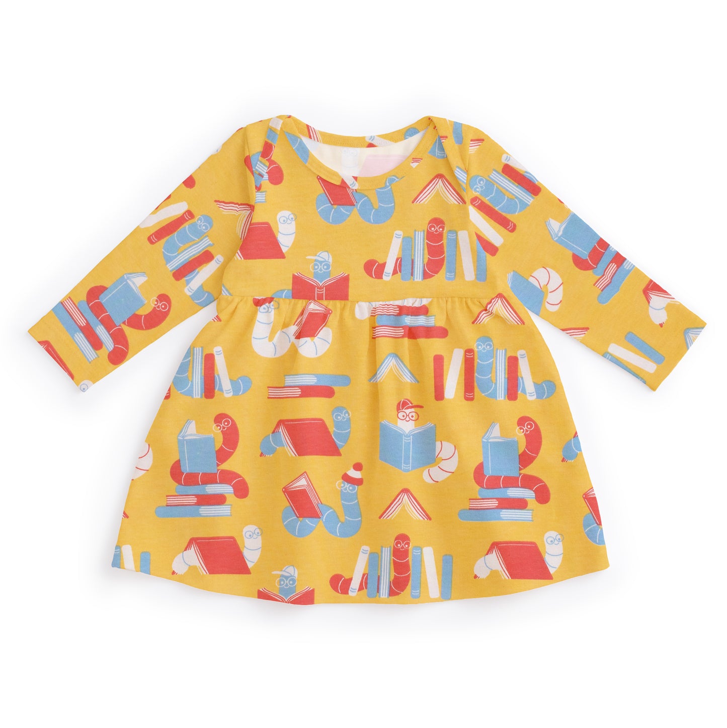 Lausanne Baby Dress - Bookworms Yellow